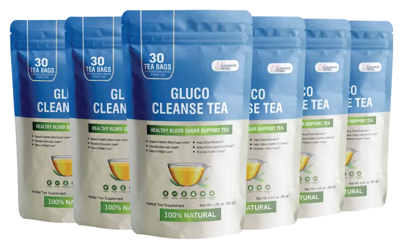 Gluco Cleanse Tea product pouches